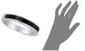 Macy's Sterling Silver Ring, Black Diamond Baguette Ring (1/2 ct. t.w.)